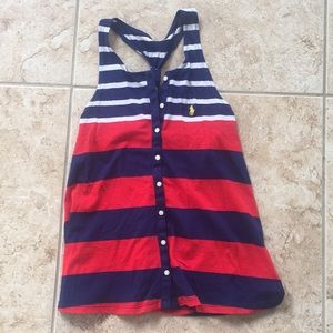 Red white and Blue Polo Shirt